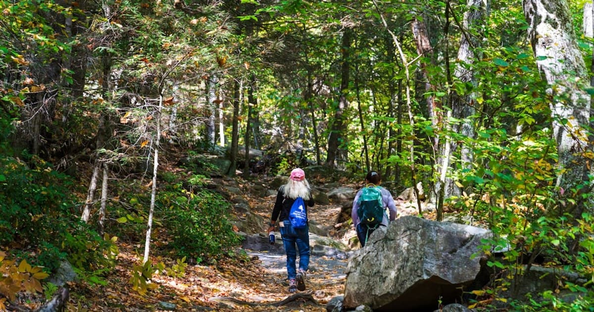 Early October on the trail up to the summit of Monument Mountain, Great Barrington, Massachusetts.